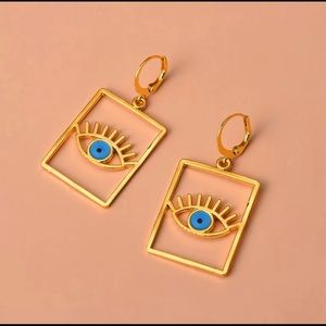 Boho Style Eye of Fatima Earrings